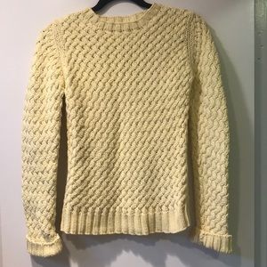 Thick Yellow Woven Pullover Sweater K1